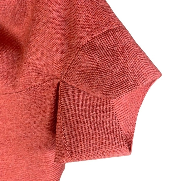 J. Jill Open Front Dolman Sleeve Coral/Rust Merino Wool Tercel So Soft Cardigan - Picture 11 of 16